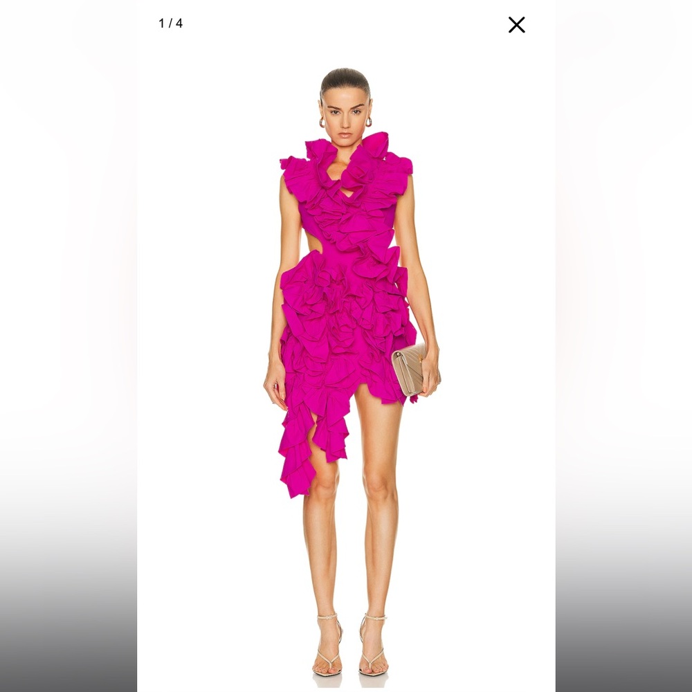 AKNVAS
Olive Ruffle Dress
Color: Hibiscus
Size: 4 - Picture 2 of 5